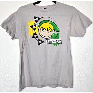 Link 182 T Small Gray Zelda Blink 182 Parody Graphic Crew Tee Tour Concert Ript